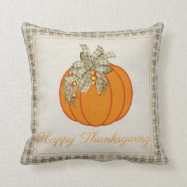 Nätt pumpahappy thanksgivingdekorativ kudde D3