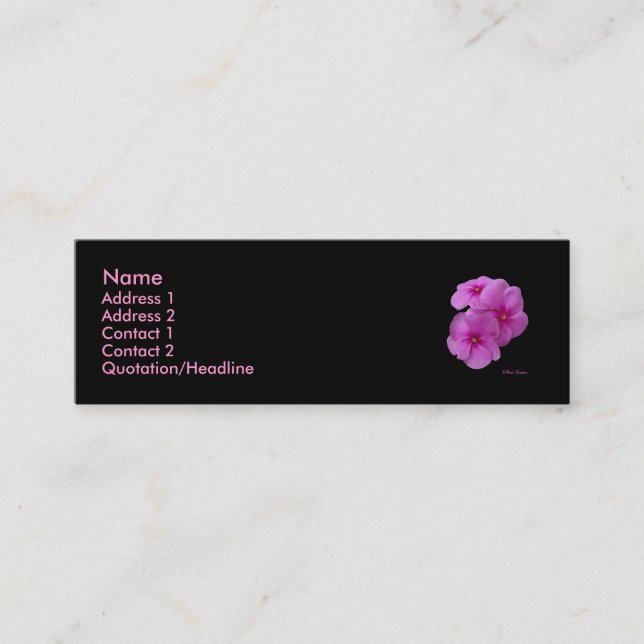 Nätt purpurfärgade Tripletsvisitkortar Mini Visitkort (Framsida)
