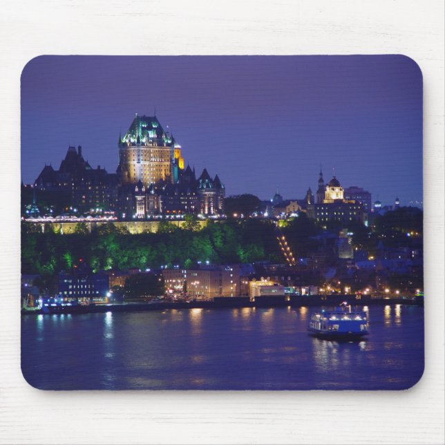 Natt Quebec Mousepad för ChateauFrontenac slott Musmatta (Framsidan)