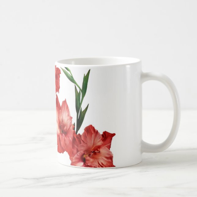 NÄTT RÖD GLADIOLUS KAFFEMUGG (Höger)