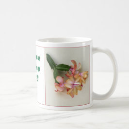 Nätt röd & gul julkaktusmugg kaffemugg