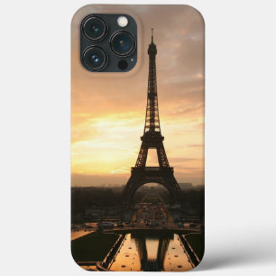 Nätt romantiska Paris för solnedgångEiffel torn