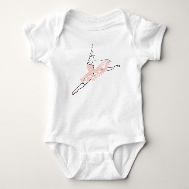 Nätt rosa Ballerina Tröja (Framsida)