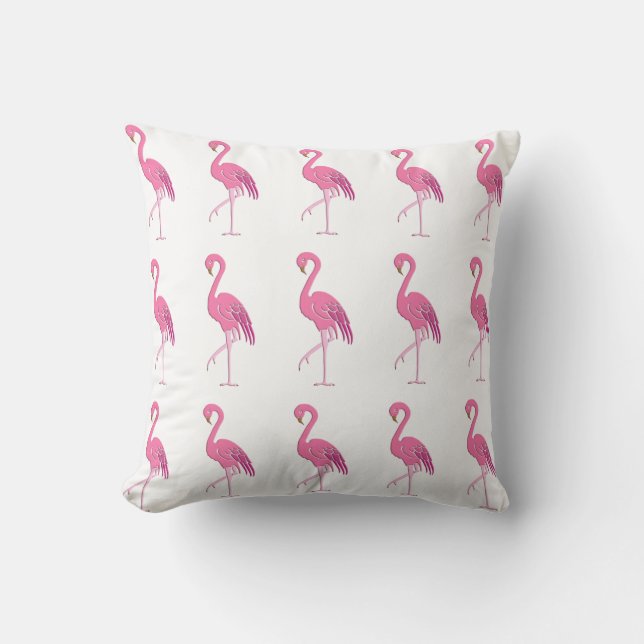 Nätt rosa flamingo kudde (Framsida)