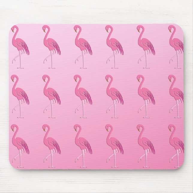 Nätt rosa flamingo musmatta (Framsidan)