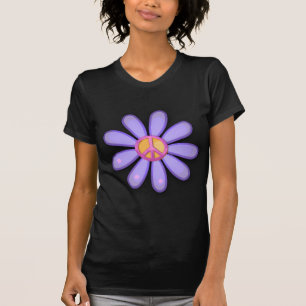 Nätt rosa fredstecken t-shirt