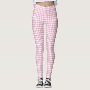 Nätt rosa Ginghamkontrollmönster Leggings