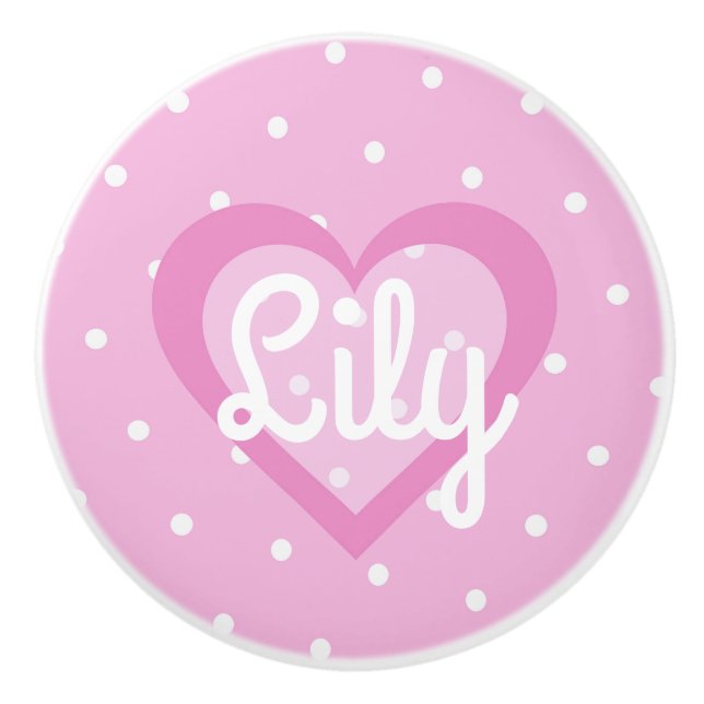 Nätt rosa hjärta knopp (Framsidan)