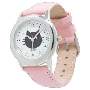 Nätt rosa kattunge armbandsur