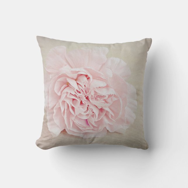 Nätt rosa nejlika vid JoMazArt Kudde (Framsida)