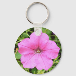 Nätt rosa Petunia Nyckelring