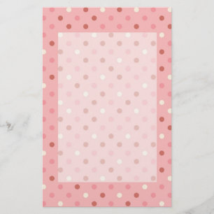 Nätt rosa polka dots brevpapper