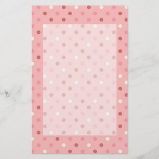 Nätt rosa polka dots brevpapper