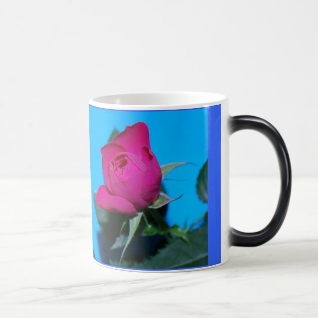 Nätt rosa ros magisk mugg (Höger)