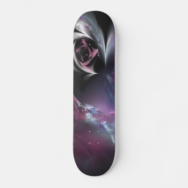 Nätt rosa rosFractal Skateboard Bräda 20 Cm (Framsida)