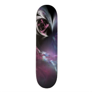 Nätt rosa rosFractal Skateboard Bräda 20 Cm