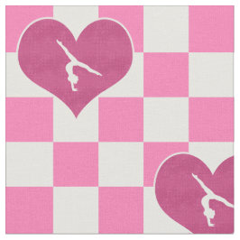 Nätt rosa rutig gymnastik tyg