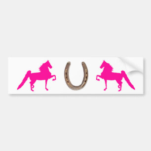 Nätt rosa Saddlebred hästbildekal Bildekal