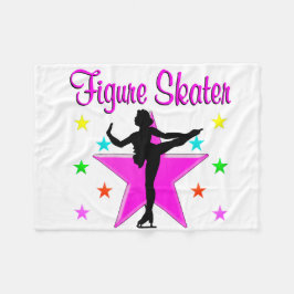 NÄTT ROSA SKATER FLEECEFILT