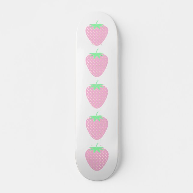 Nätt rosa Strawberry. Skateboard Bräda 19,5 Cm (Framsida)
