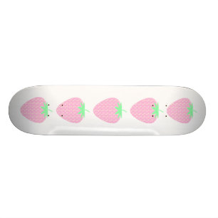 Nätt rosa Strawberry. Skateboard Bräda 19,5 Cm