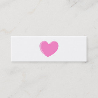Nätt rosakärlekHeart. Mini Visitkort