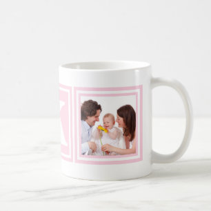 Nätt rosor 2 foto med den stora monogramen kaffemugg