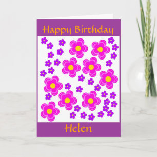 Nätt rosor, modernt blom- kort. Lycklig birthda Kort
