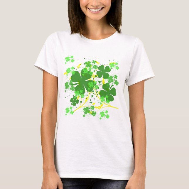 Nätt Shamrocks Tee Shirt (Framsida)