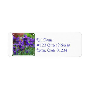 Nätt Siberian Iris Returadress Etikett