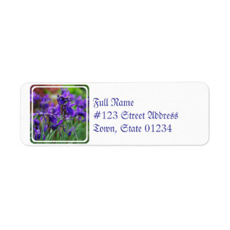 Nätt Siberian Iris Returadress Etikett