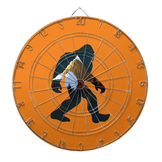 Natt Skog Bigfoot Darttavla (Framsidan)