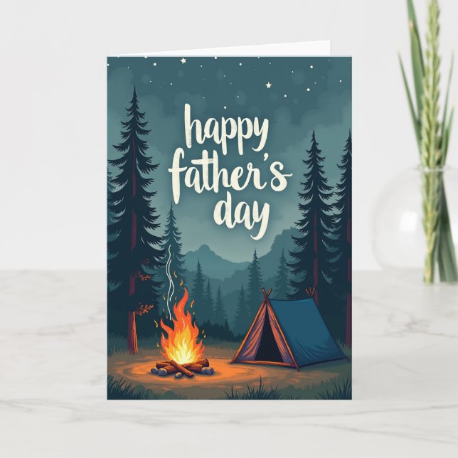 Natt Skog Fars Dag Kort (Framsida)