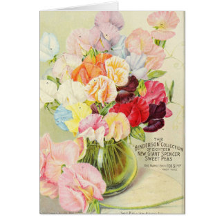 Nätt söta ärtor hälsningskort