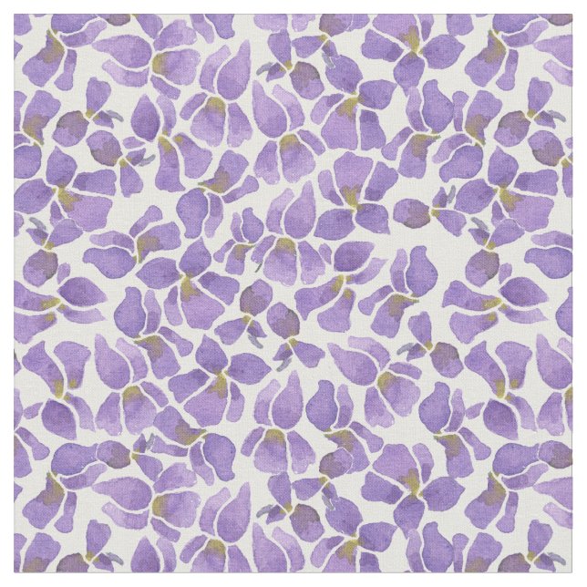 Nätt söta Violets kastat mönstertyg Tyg (Närbild)