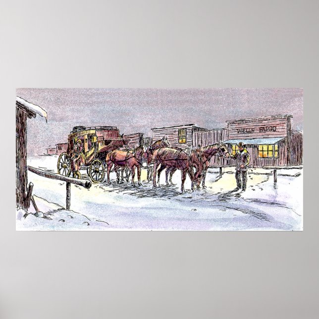 NATT STAGECOACH AV SHARON SHARPE POSTER (Framsidan)