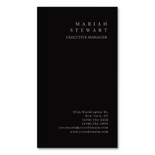 Natt Svart Minimalistisk Elegant Modern Enkel Magnetiska Visitkort