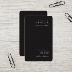 Natt Svart Minimalistisk Elegant Modern Enkel Visitkort