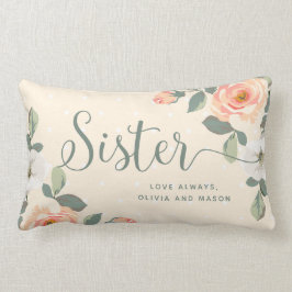 Nätt syster för persikablommigt | lumbarkudde