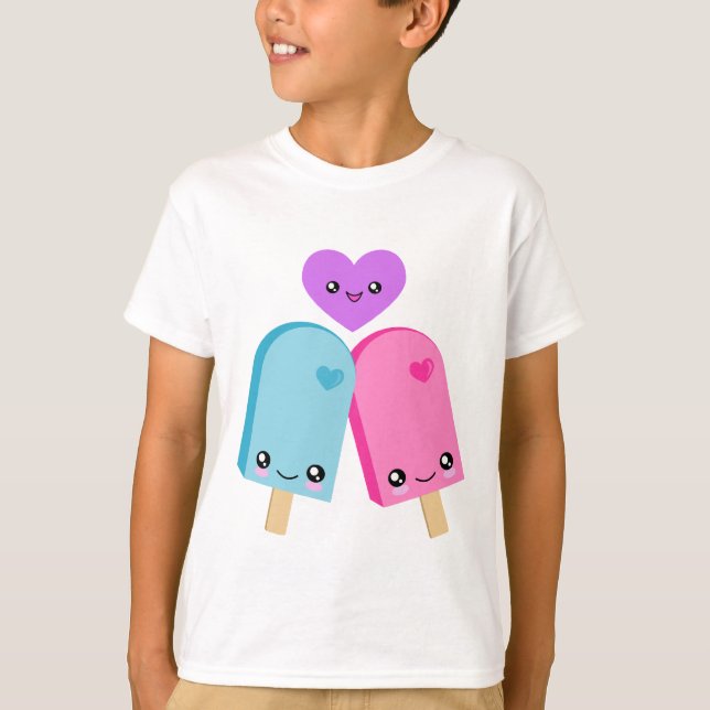 Nätt T-tröja för Popsicles BFF Kawaii T Shirt (Framsida)