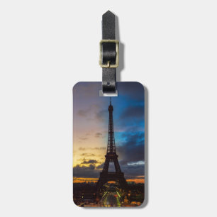 Natt till dag över Eiffel torn från Trocadero Bagagebricka