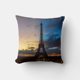 Natt till dag över Eiffel torn från Trocadero Kudde