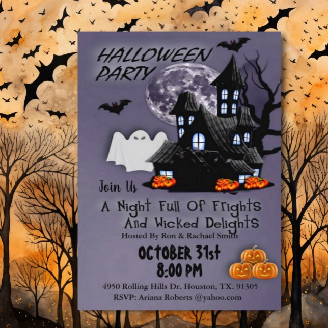 Natt till höger Halloween-inbjudan Inbjudningar (Skapare uppladdad)