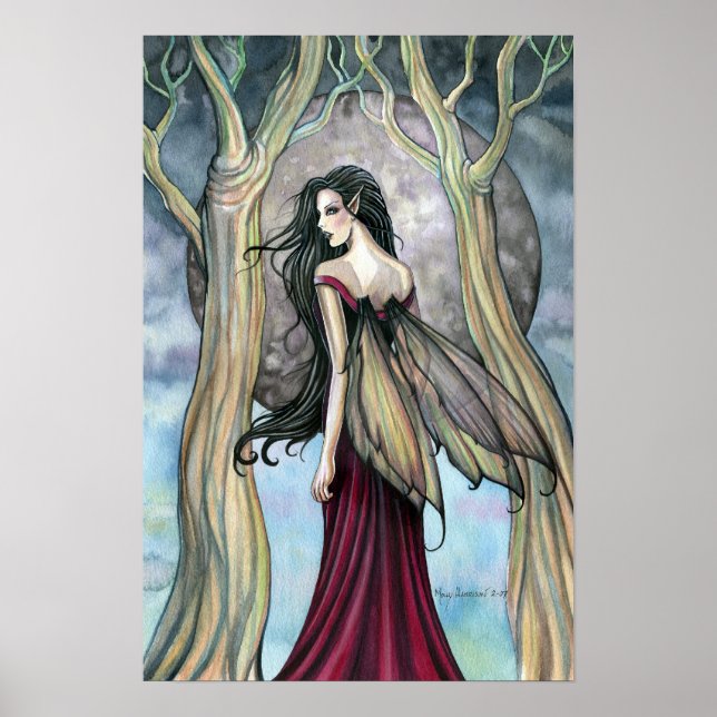Natt till slut Fantasy Sago Gotisk Postertryck Poster (Framsidan)