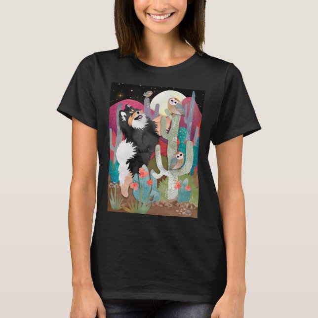 NATT UGGLA FINNISH LAPPHUND - Tshirts välj stil (Framsida)