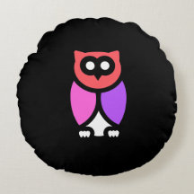 Natt Uggla, vacker Rosa och rött, Abstrakt pop Art