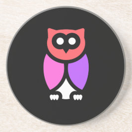 Natt Uggla, vacker Rosa och rött, Abstrakt pop Art Underlägg