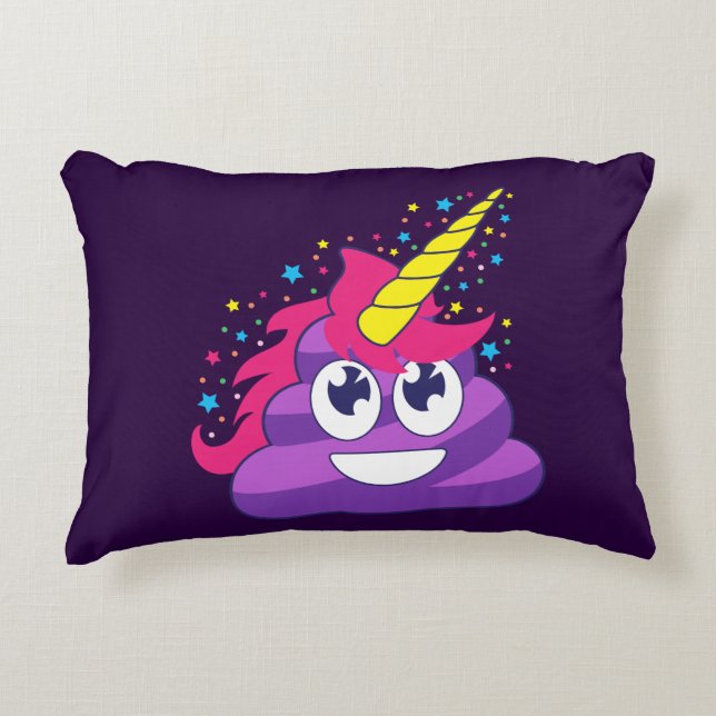 Nätt UnicornPoop Prydnadskudde (Framsidan)
