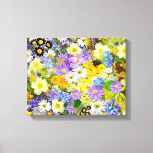 Nätt vår blommorCollage Canvastryck