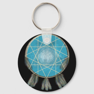 Nätt vargdrömstoppare Keychain Nyckelring
